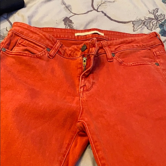 Vince Red Denim Jeans - Picture 1 of 7